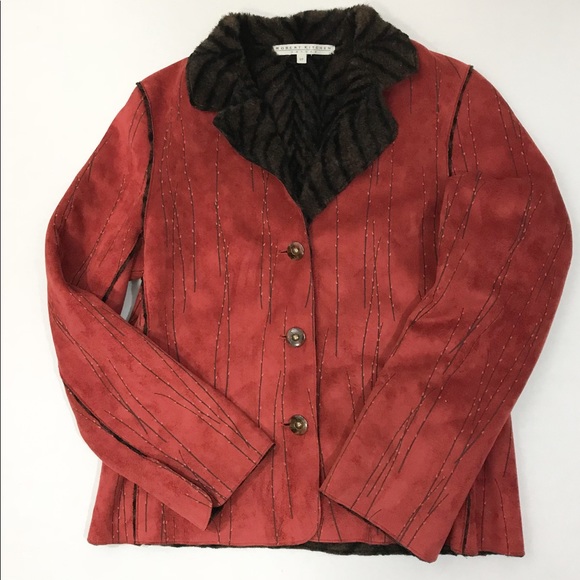 Robert Kitchen Jackets & Blazers - Robert Kitchen Canada Faux Suede Fur Jacket Small